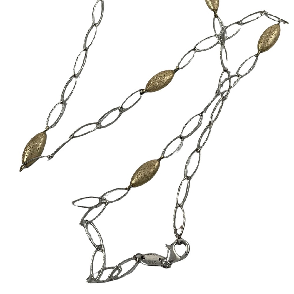 Stunning Charles Garnier sterling silver 18k gold plt Constellation necklace